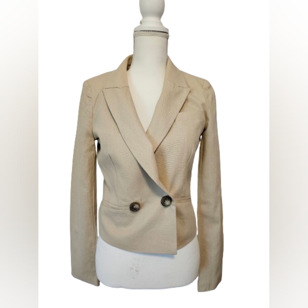 Jason Wu Khaki Linen Blazer Women's Size Small NWT